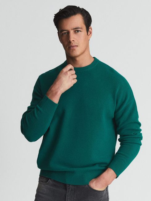 Reiss Bright Green Parks Merino Wool 
