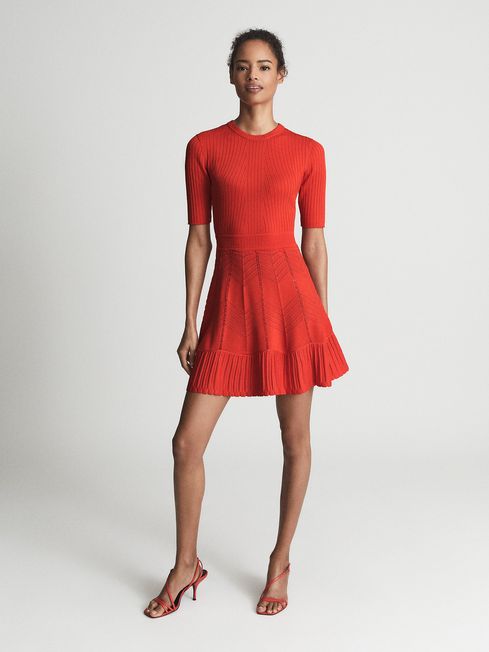 Reiss Coral Josie Knitted Flippy Dress