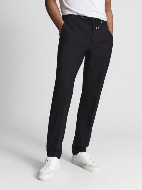 Reiss Navy Fresco Elasticated Waist 