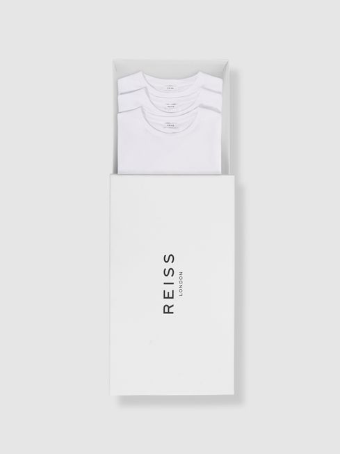 Reiss White Bless Crew Neck T-Shirts 3 Pack