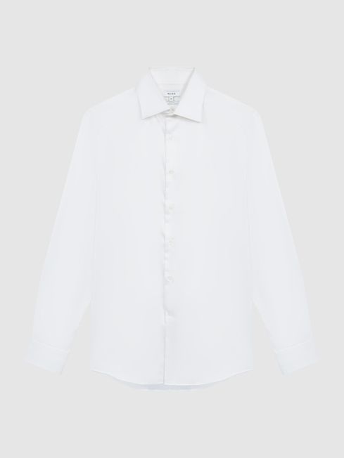 Reiss White Frontier Cotton Satin 