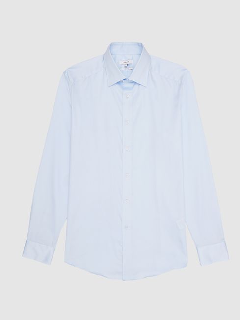 Reiss Blue Frontier Cotton Satin 