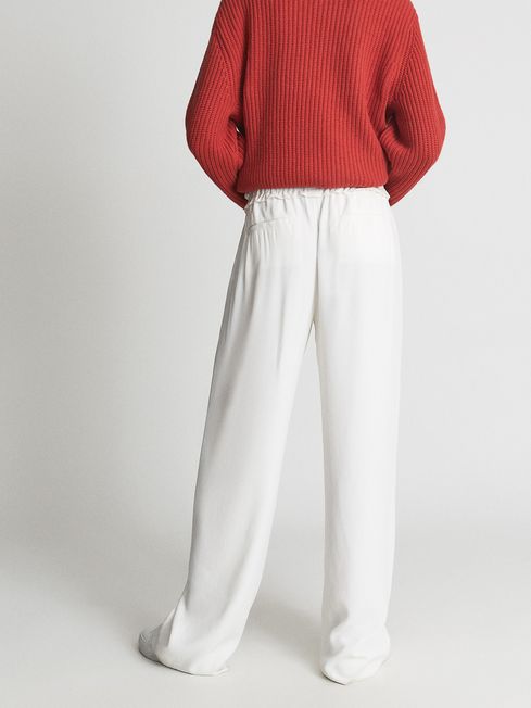 Reiss White Raya Petite Wide Leg 