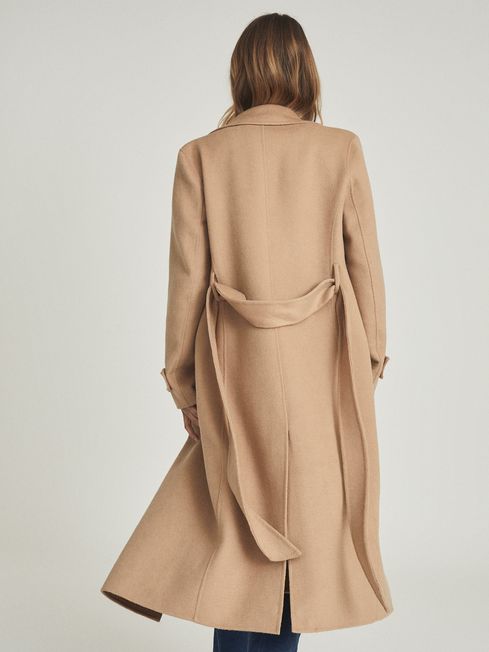 Reiss Camel Leah Wool Blend Longline 