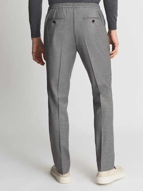 Reiss Soft Grey Smoke Wool Elasticated 
