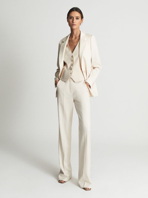 Reiss White Luna Petite Premium Suit Waistcoat