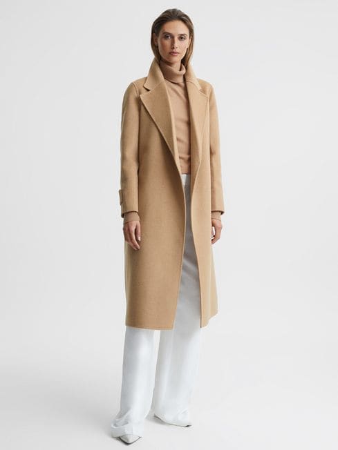 Reiss Agnes Belted Blindseam Wool Longline Coat - REISS