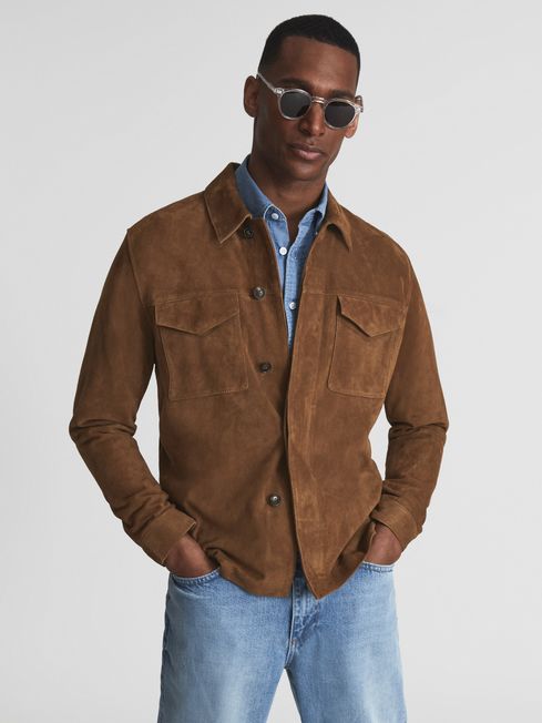Reiss Spark Suede Overshirt - REISS