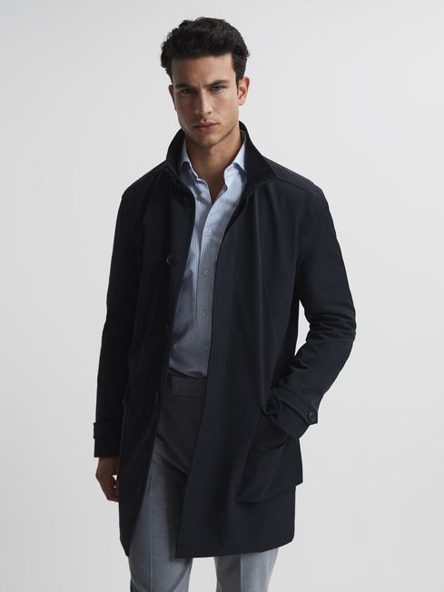 Reiss Navy Player Funnel Neck Dual 