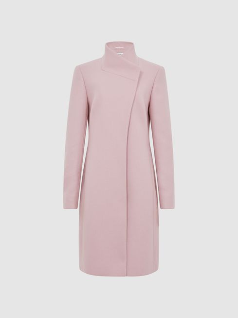 Reiss Pink Mia Regular Wool-Blend Mid 