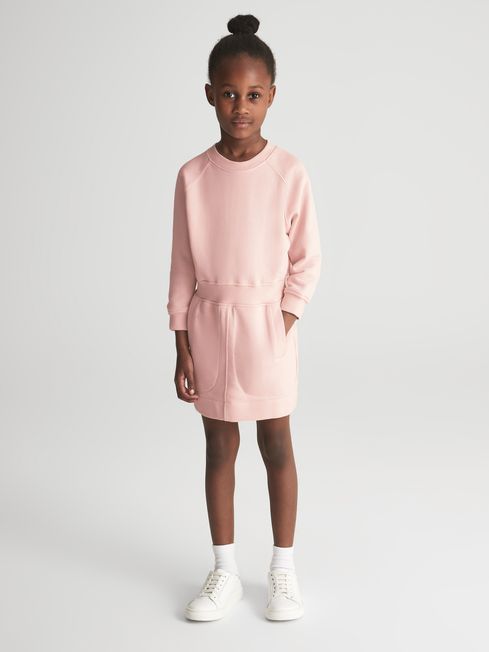 Reiss Pink Jamie Senior Jersey Sweater Dress
