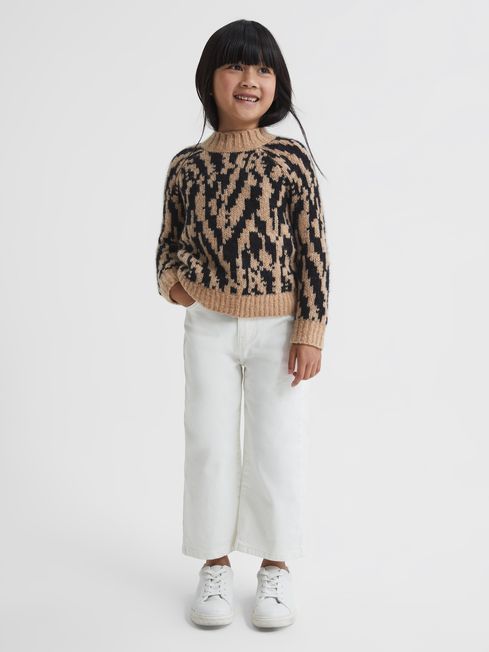 Reiss Ava Animal Print Wool Blend 