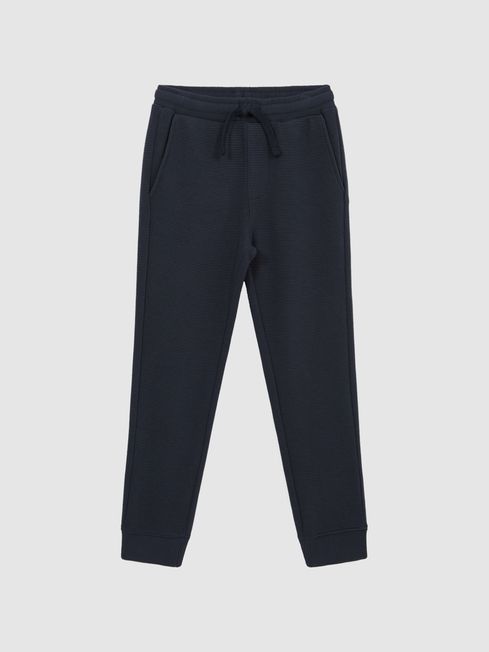 Reiss Airforce Blue Clyde Junior Ribbed Jersey Joggers