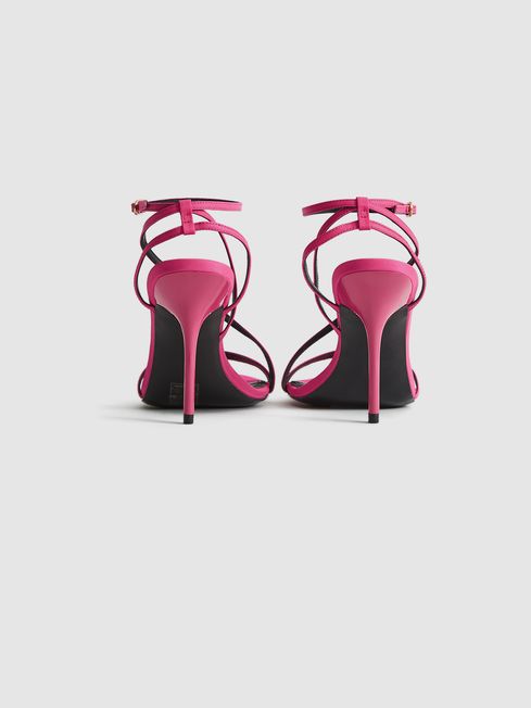 pink leather sandals uk