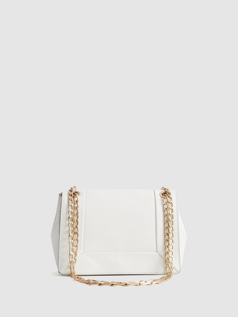 Reiss Off White Alma Leather Shoulder Bag
