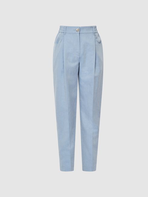 Reiss Pale Blue Shae Regular Linen 