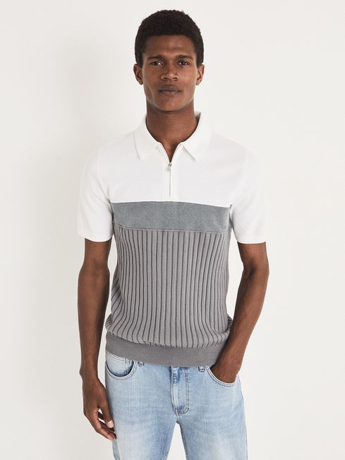 Reiss Sage Mercy Half Zip Colourblock 