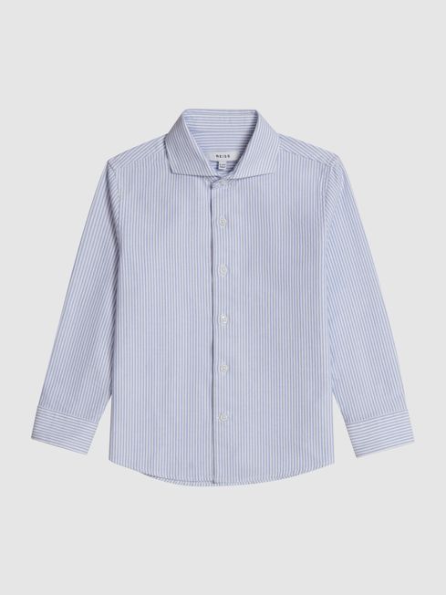 Reiss Blue Blackheath Junior Striped Oxford Shirt
