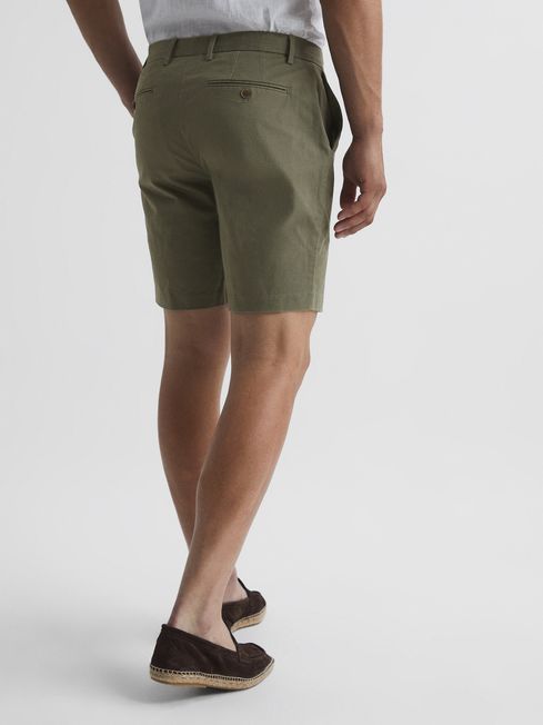 Reiss Khaki Wicket Casual Chino Shorts 