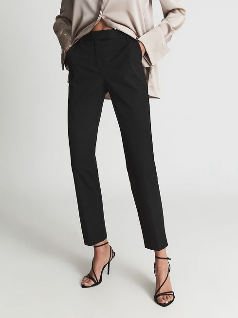 Reiss Navy Joanne Petite Slim Fit Tailored Trousers