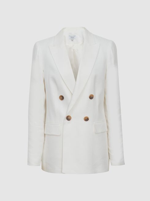 Reiss White Willow Petite Linen Blend 