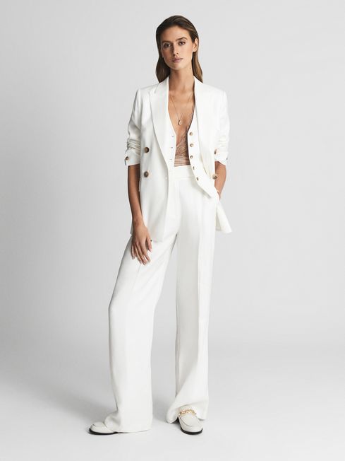 Reiss White Willow Petite Linen Blend 