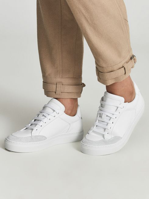 reiss white trainers