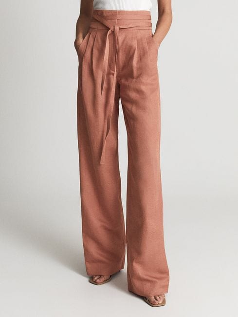 Reiss Pink Clemmie Petite High Waist 