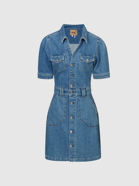Reiss Mid Blue Mayslie PAIGE Button 
