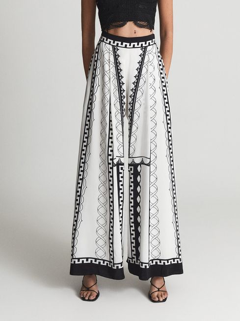 Reiss Black/White Emmalie Maxi Occasion 