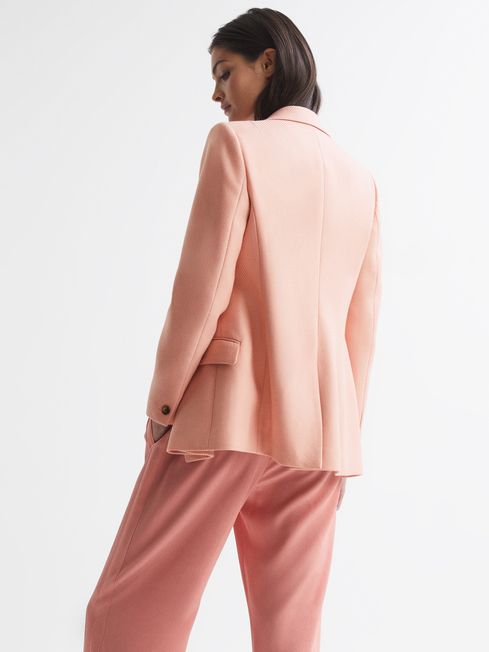 Double Breasted Twill Blazer | REISS 