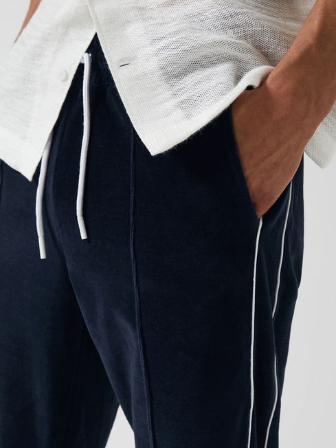 Reiss Navy Jovis - Che Tapered Velour 