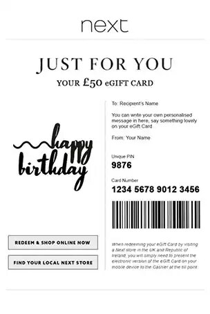 Online Store Gift Card