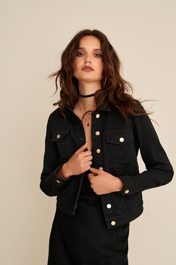 Allegra K Women's Basic Puff Sleeve Washed Lightweight Cropped Denim Jacket  Black X-large : Target