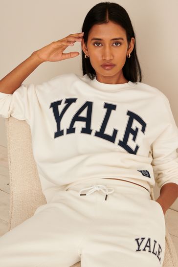 Buy Ecru White Yale Sweatshirt from Next