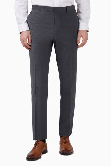 Ted Baker Prem Charcoal Panama Slim Suit: Trousers
