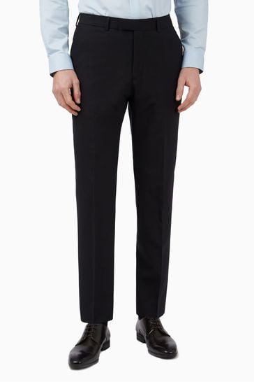 Ted Baker Premium Black Panama Slim Suit Trousers