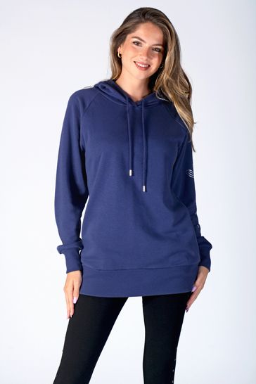 Longline store navy hoodie
