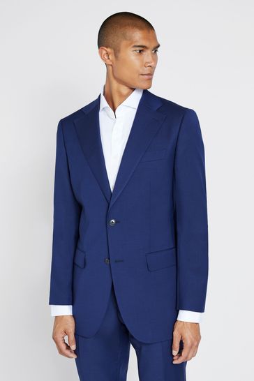 MOSS Tailored Fit Navy Twill Suit: Jacket