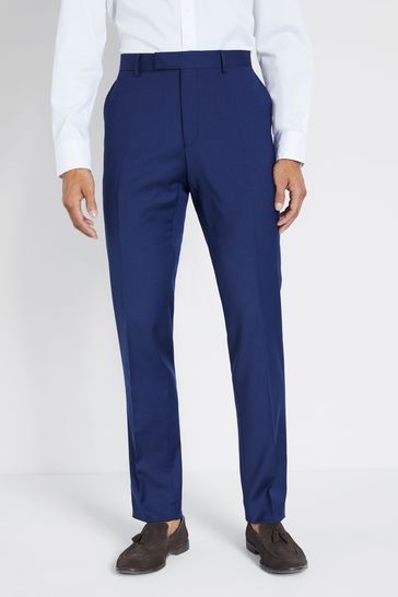 MOSS Tailored Fit Navy Twill Suit: Trousers