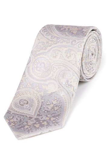 Skopes Natural Paisley Silk Tie & Pocket Square