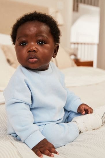 Buy Pale Blue - Baby Cosy Sweatshirt and Joggers Set from Next Spain
