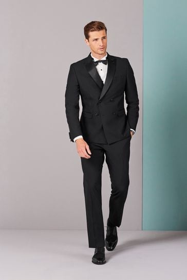 Tuxedo Blazer Men's Black Fancy Pattern Embellished Shawl Collar EJ Samuel  J169