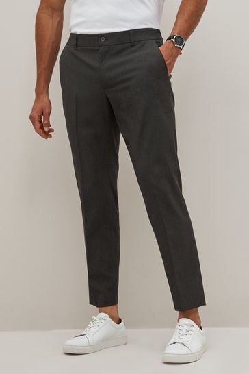 Charcoal Grey Jogger Style Smart Trousers