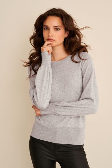 Grey crew neck best sale jumper womens