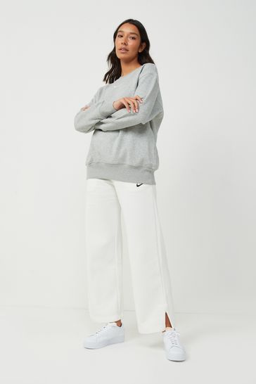 Nike mini swoosh oversized sweatshirt gre best sale