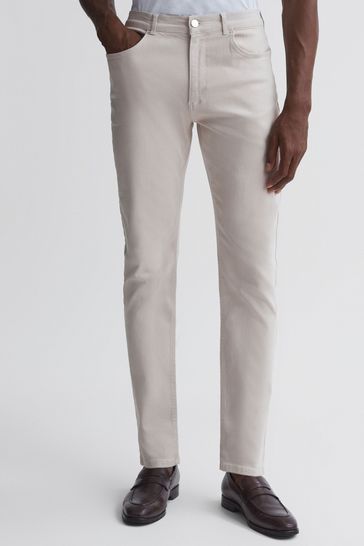 Reiss Stone Dover Slim Fit Brushed Jeans