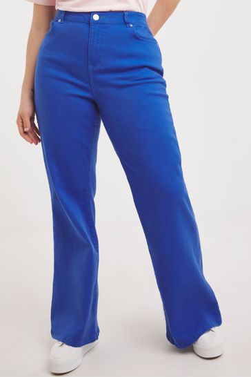 Buy Simply Be Cobalt Extreme Flare Jeans from Next Sweden