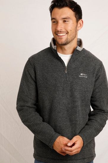 Weird Fish Newark Eco 1/4 Zip Grid Fleece