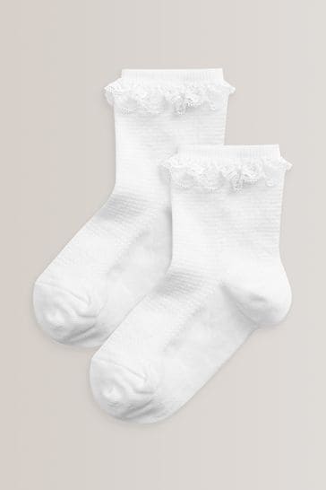 2 pack women's white ankle socks in cotton with lurex